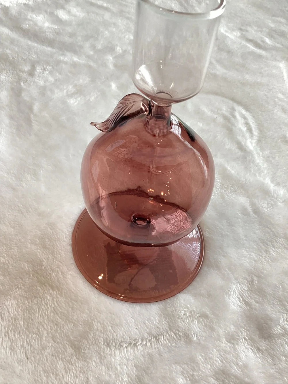 Anthropologie Harvest Fruit Icon Glass Candle Holder New Pear Candlestick